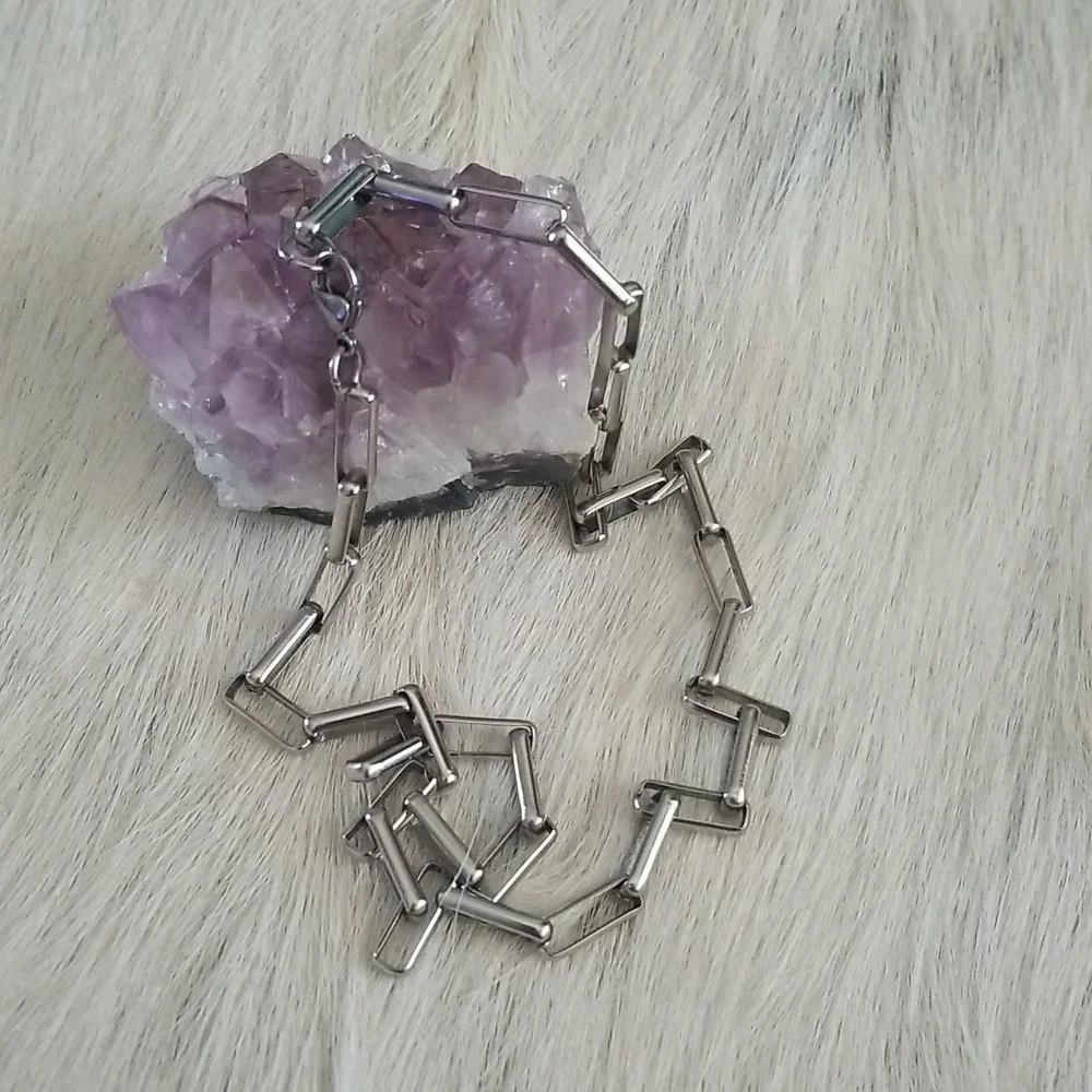 Square Paperclip Necklace - Picture 3 of 8